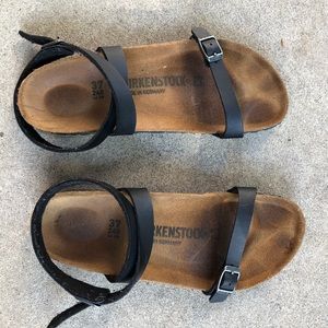 Black Birkenstock Yara Sandals